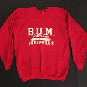 Vintage B.U.M. EQUIPMENT Red Sweatshirt